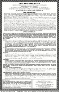 Lembaran Sholawat Wahidiyah Indonesia-2