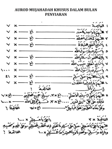 AUROD MUJAHADAH KHUSUS DALAM BULAN PENYIARAN