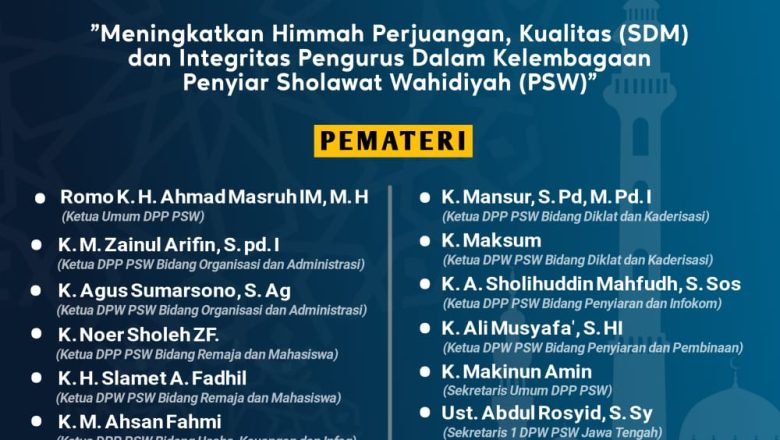 Upgrading Pengurus PSW Se-Jawa Tengah