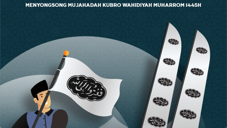 Gerakan Pasang Bendera Fafirru Untuk Menyemarakkan Mujahadah Kubro Wahidiyah Muharrom 1445 H